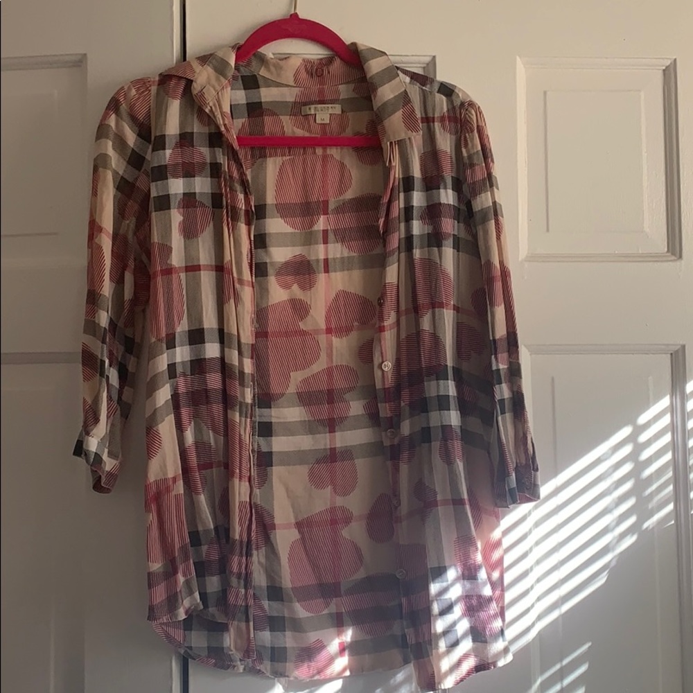 Authentic Burberry Heart Collection Button Down